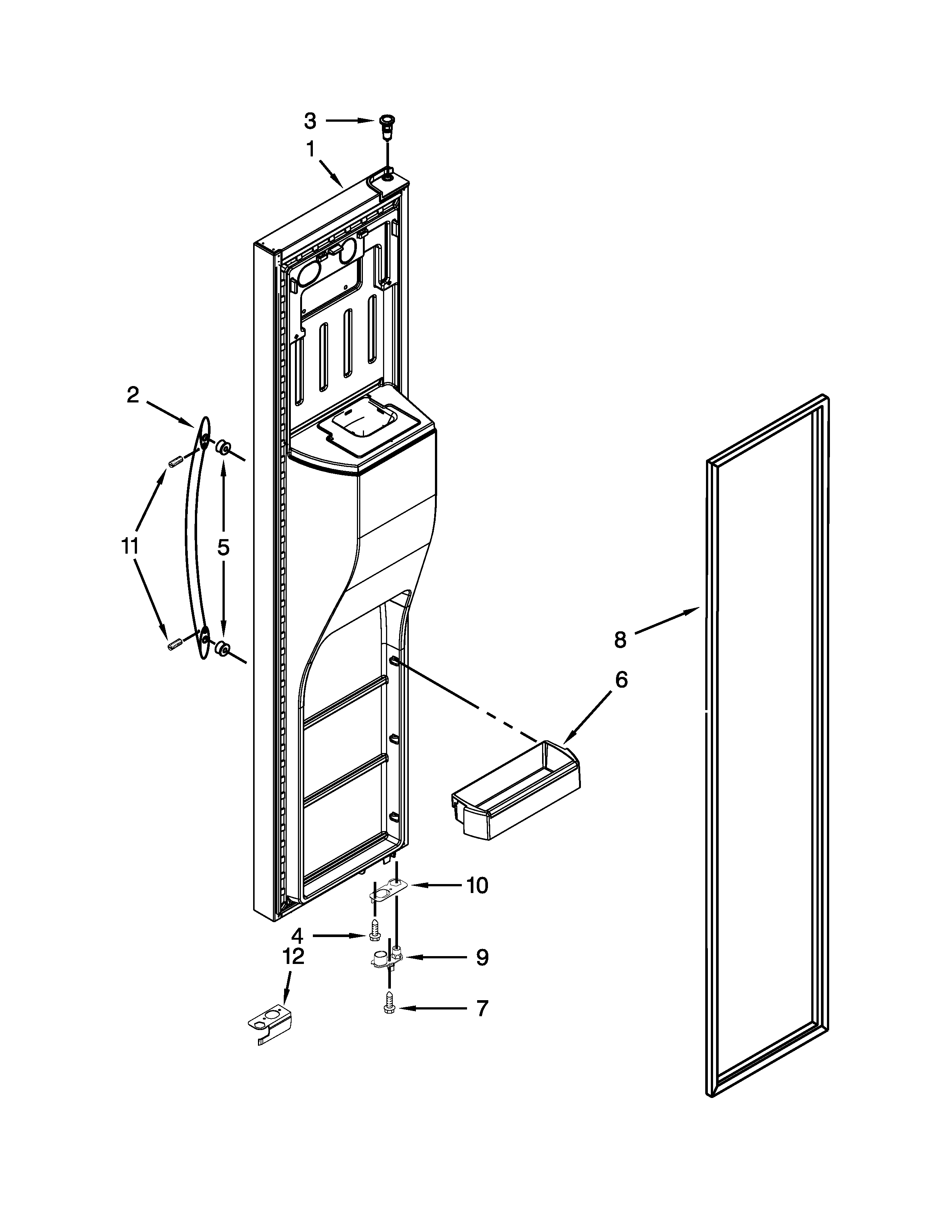 Freezer door parts