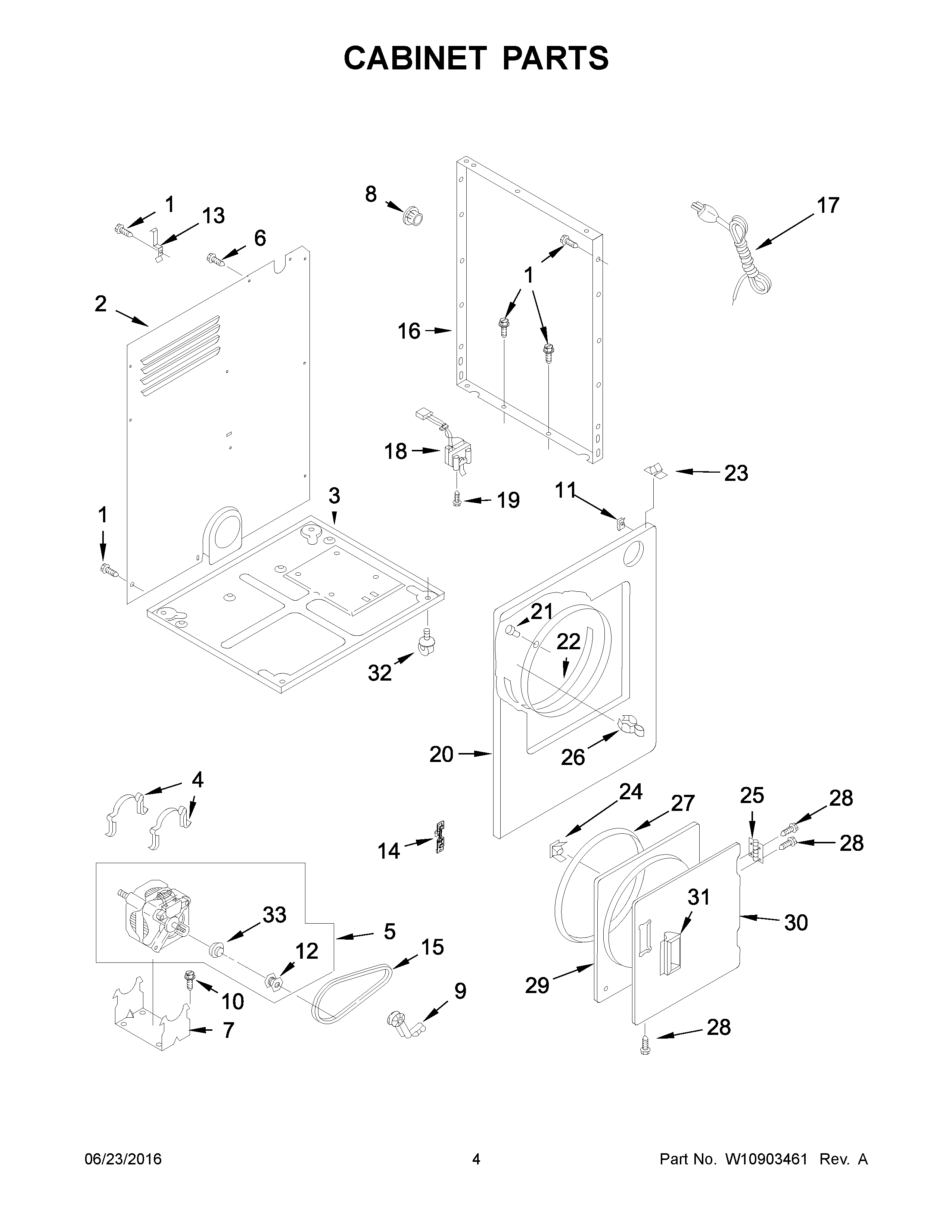 Cabinet parts