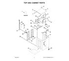 Kenmore 11028132411 top and cabinet parts diagram