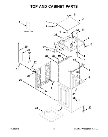 Top and cabinet parts