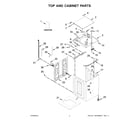Kenmore 11027132411 top and cabinet parts diagram