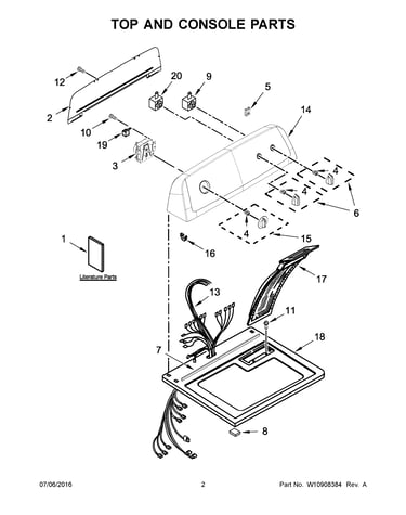 Top and console parts