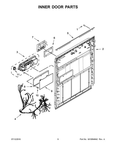 Inner door parts