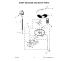 Kenmore 66513004N511 pump, washarm and motor parts diagram