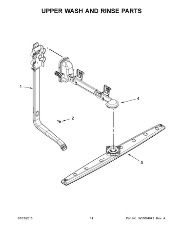 Upper wash and rinse parts