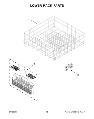 Lower rack parts