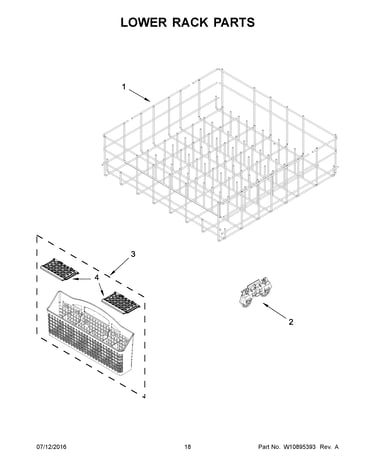 Lower rack parts