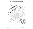 Kenmore Elite 66514812N611 upper rack and track parts diagram