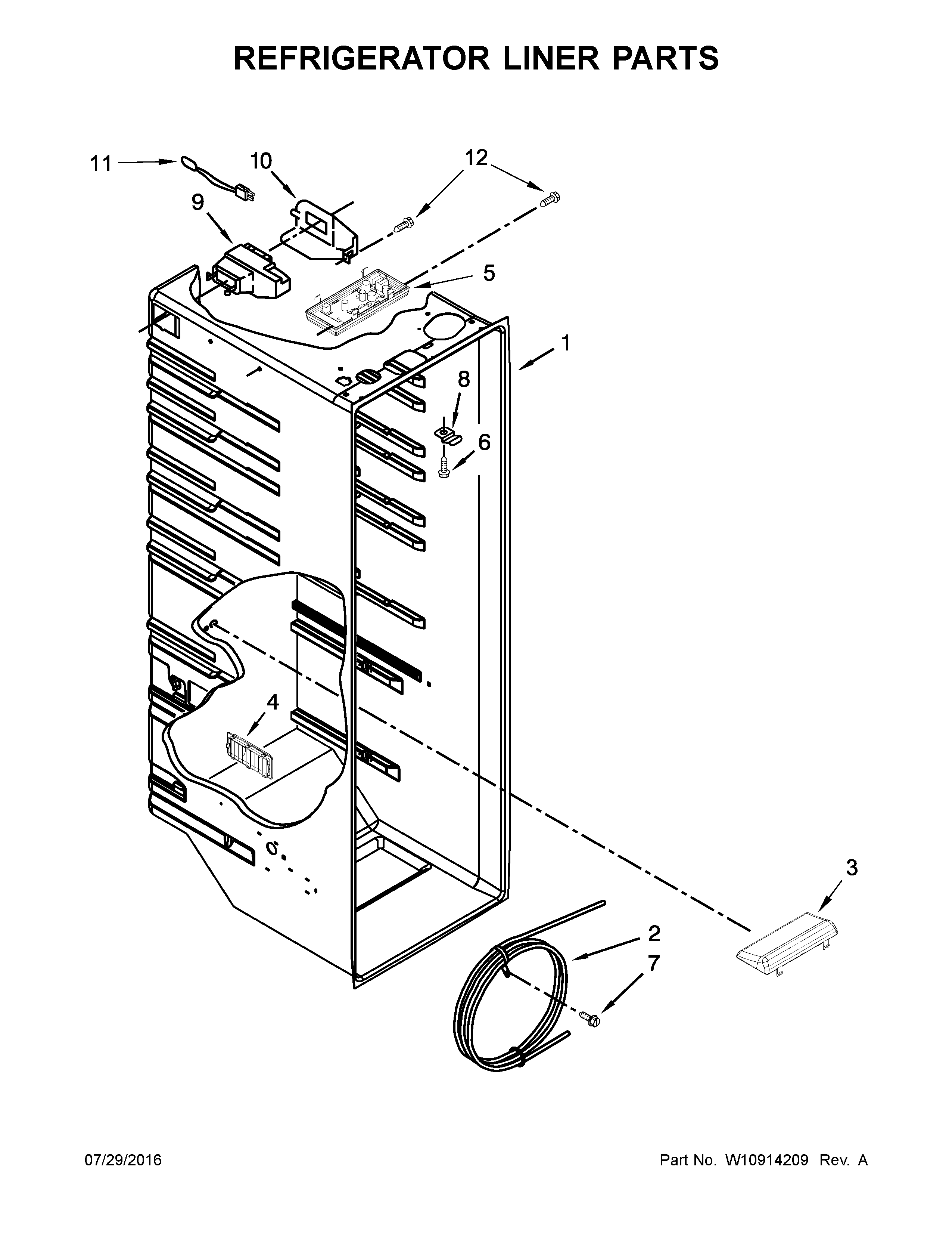 REFRIGERATOR LINER PARTS