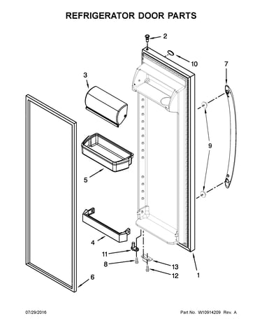 Refrigerator door parts