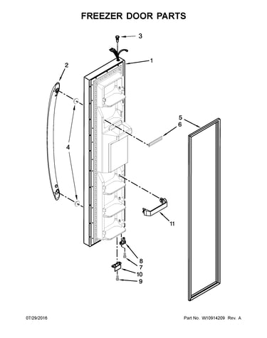 Freezer door parts
