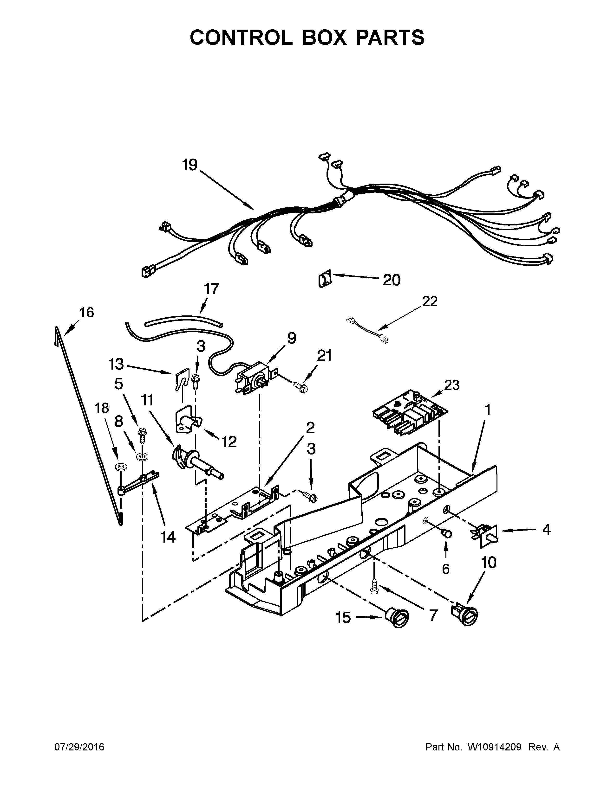 Control box parts
