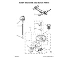 Kenmore Pro 66514703N511 pump, washarm and motor parts diagram