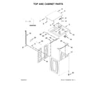Kenmore 11022242510 top and cabinet parts diagram