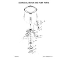 Kenmore 11022242510 gearcase, motor and pump parts diagram