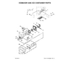 Kenmore 59679242017 icemaker and ice container parts diagram