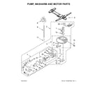 Kenmore Elite 66514833N511 pump, washarm and motor parts diagram