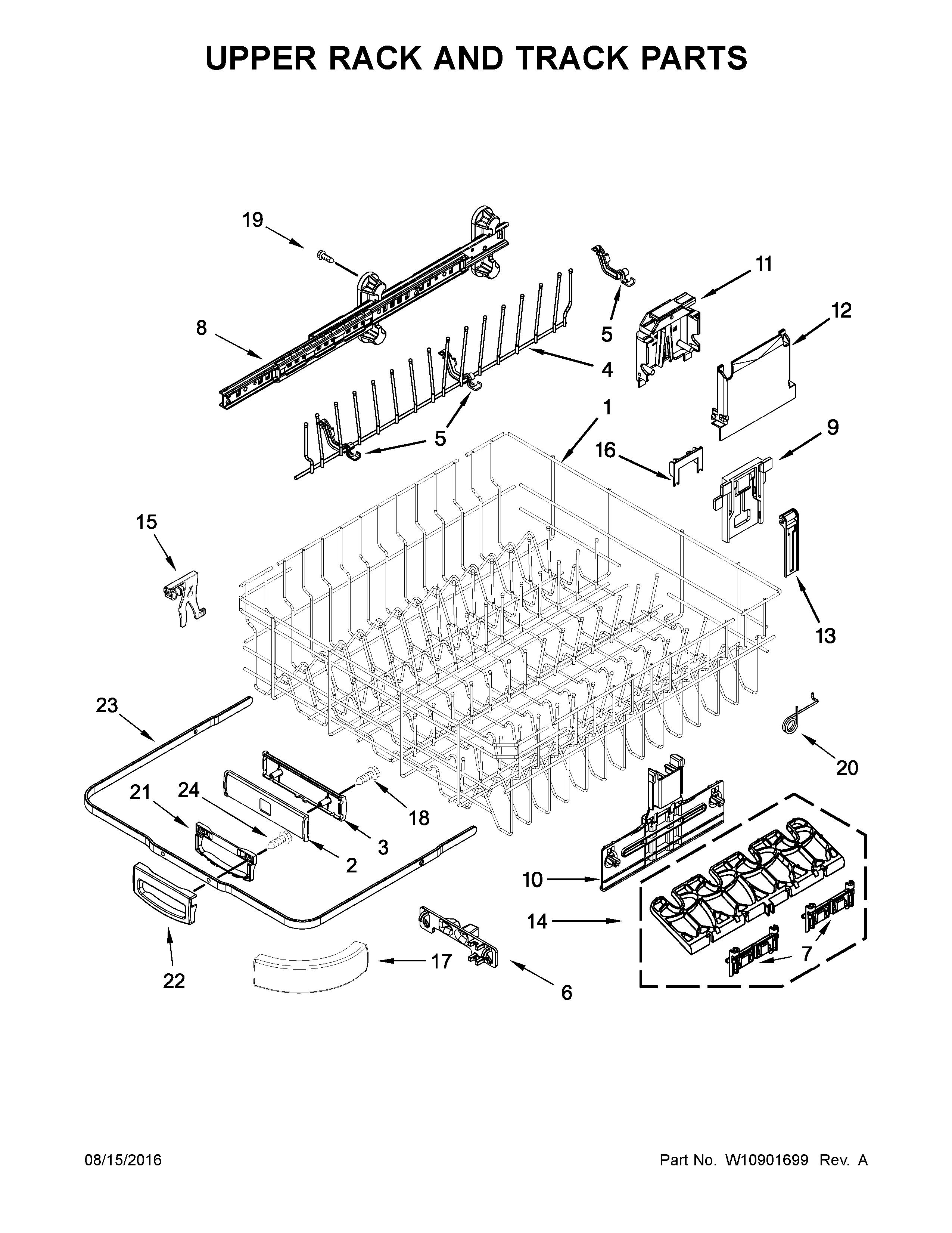 UPPER RACK AND TRACK PARTS