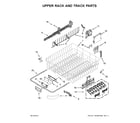 Kenmore Elite 66514833N511 upper rack and track parts diagram
