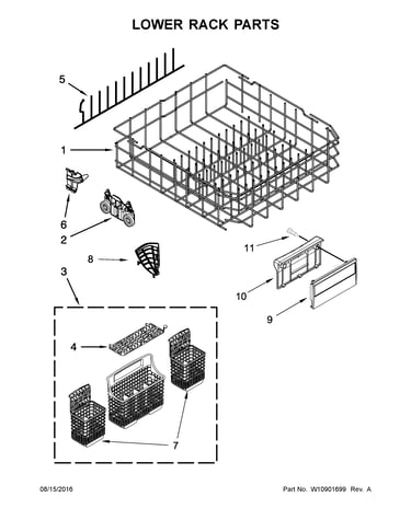 Lower rack parts