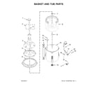 Kenmore 11020222511 basket and tub parts diagram