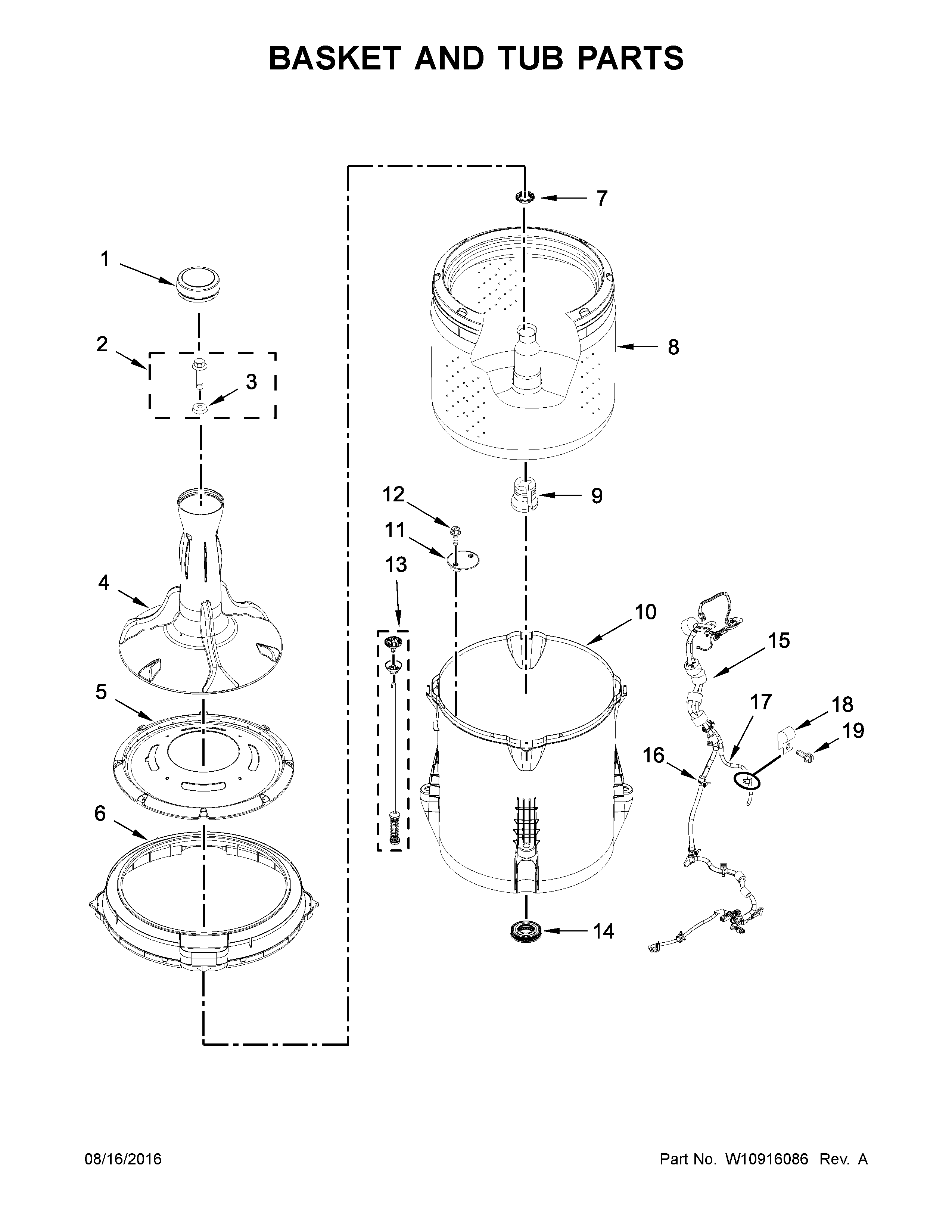Basket and tub parts