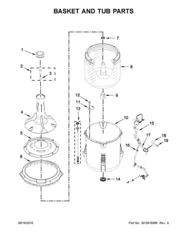 Basket and tub parts