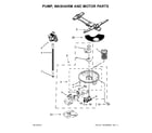 Kenmore Elite 66514743N512 pump, washarm and motor parts diagram