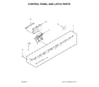 Kenmore 66514562N610 control panel and latch parts diagram