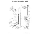 Kenmore 66514563N610 fill, drain and overfill parts diagram