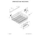 Kenmore 66514569N610 upper rack and track parts diagram
