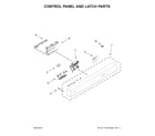Kenmore 66514523N610 control panel and latch parts diagram