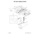 Kenmore 11066134610 top and console parts diagram