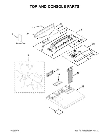 Top and console parts