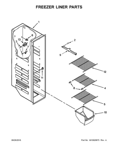 Freezer liner parts
