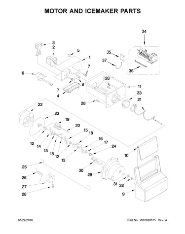 Motor and icemaker parts