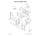 Kenmore 11022442512 top and cabinet parts diagram