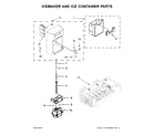 Kenmore 10651769510 icemaker and ice container parts diagram