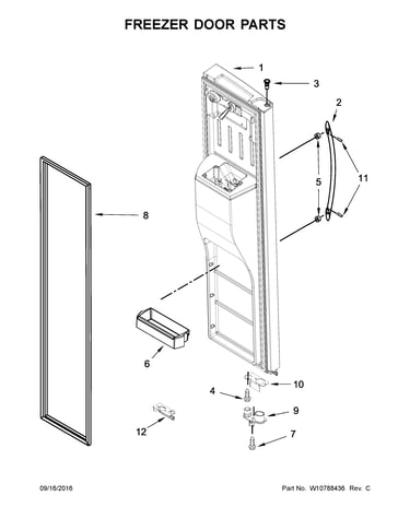 Freezer door parts