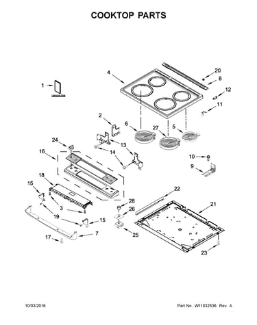 Cooktop parts
