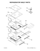 Refrigerator shelf parts