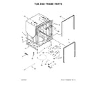 Kenmore 66514552N610 tub and frame parts diagram