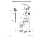 Kenmore 66514559N610 pump, washarm and motor parts diagram
