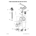 Kenmore 66514573N610 pump, washarm and motor parts diagram