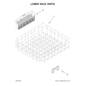 Kenmore 66514573N610 lower rack parts diagram