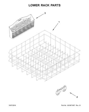 Lower rack parts