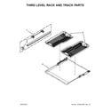 Kenmore 66514573N610 third level rack and track parts diagram