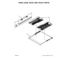 Kenmore 66514572N610 third level rack and track parts diagram