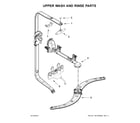 Kenmore 66513403N413 upper wash and rinse parts diagram