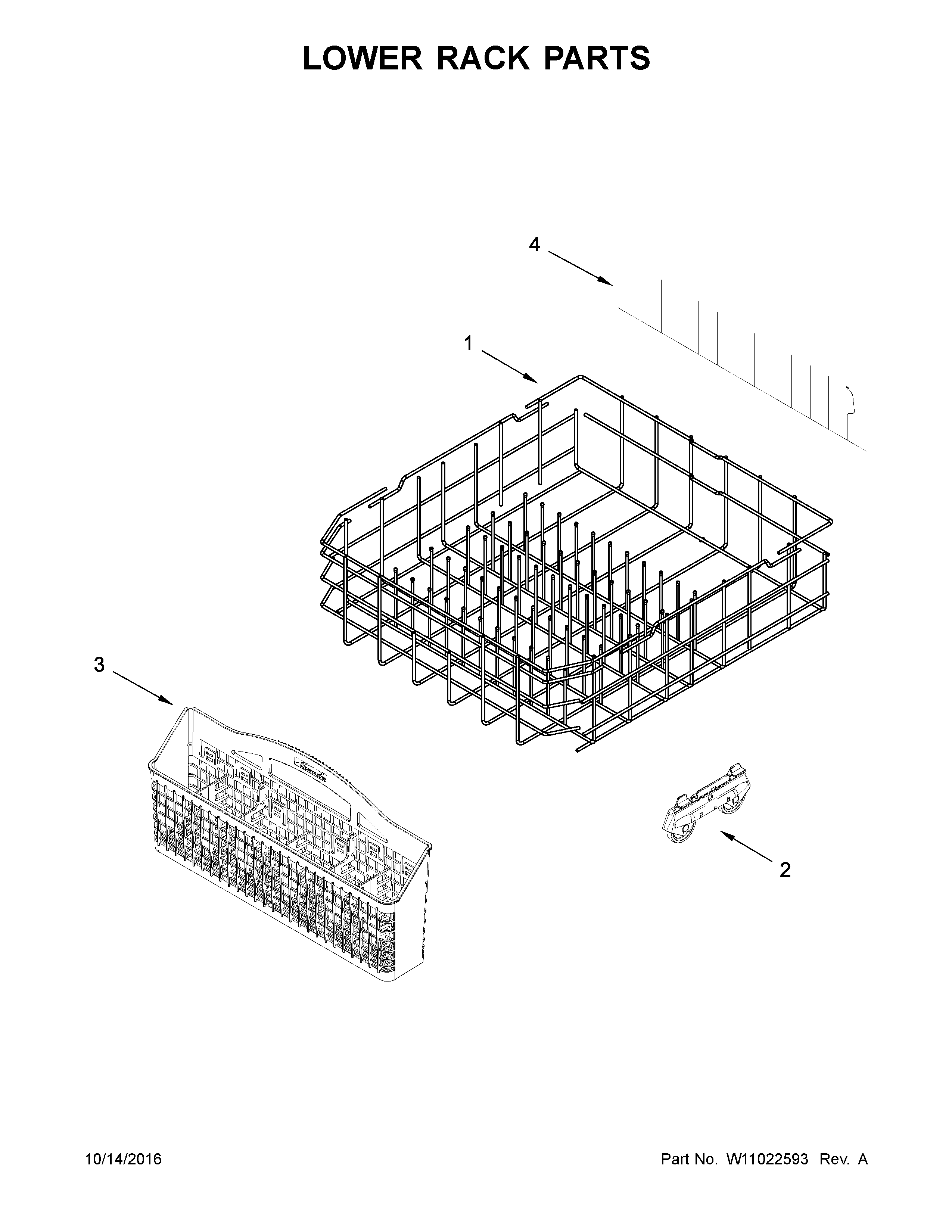 Lower rack parts